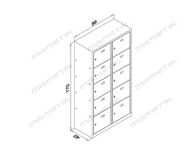 10 Door Deposit Locker teknik