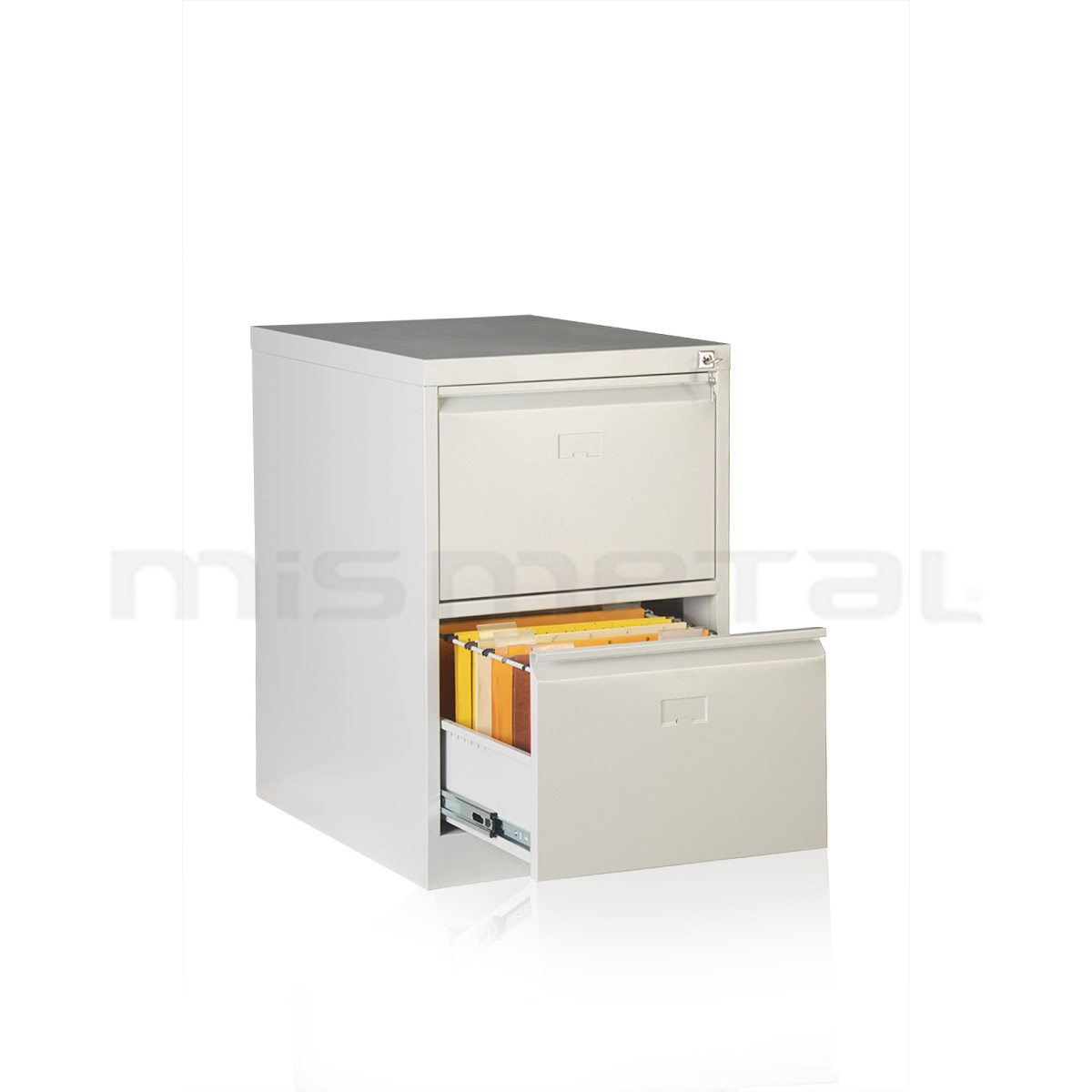 2 Drawers Telescopic Rail Card Index Cabinet
