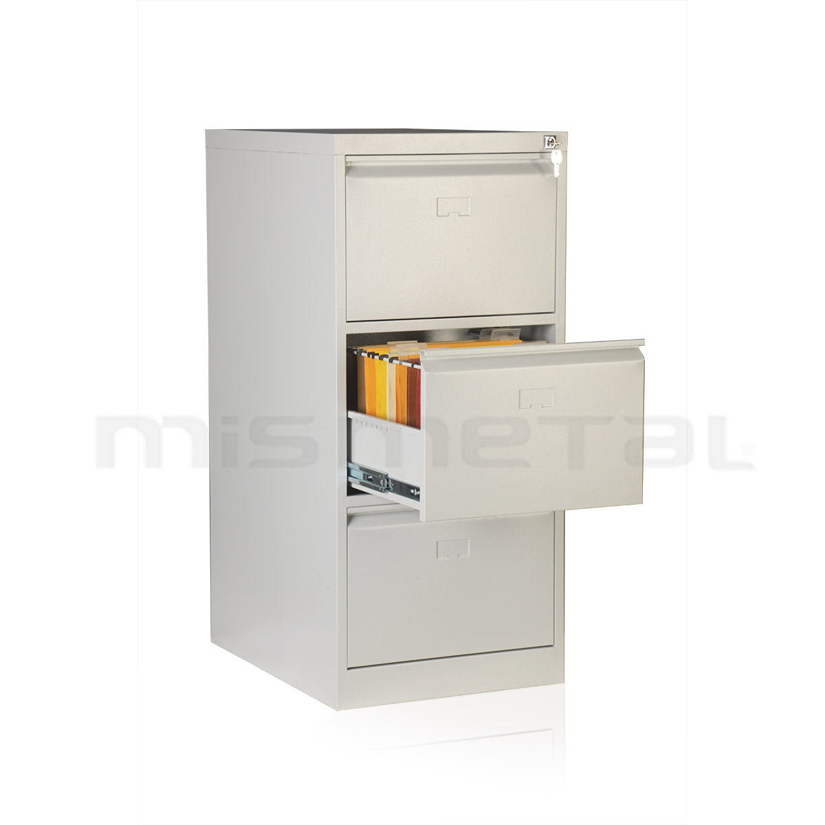 3 Drawers Telescopic Rail Card Index Cabinet