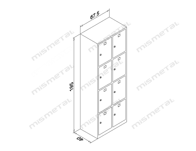 8 Door Deposit Locker teknik