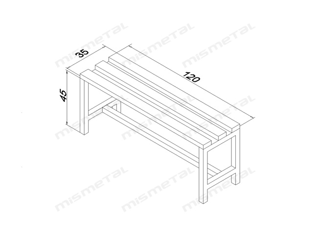 120cm Wooden Table Bench teknik