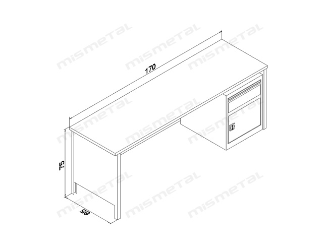 Supervisor Work Table With 1 Drawer Mobile Cabinet teknik