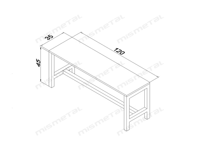 120cm Seating Bench with MDF Table teknik